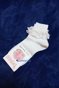 Socks Smerli - Cotton sock for girls with lace voile.)