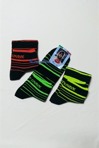 Men's sock in fluorescent colors